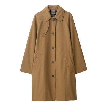 Cotton Blend Loose Fit Raglan Trench Coat