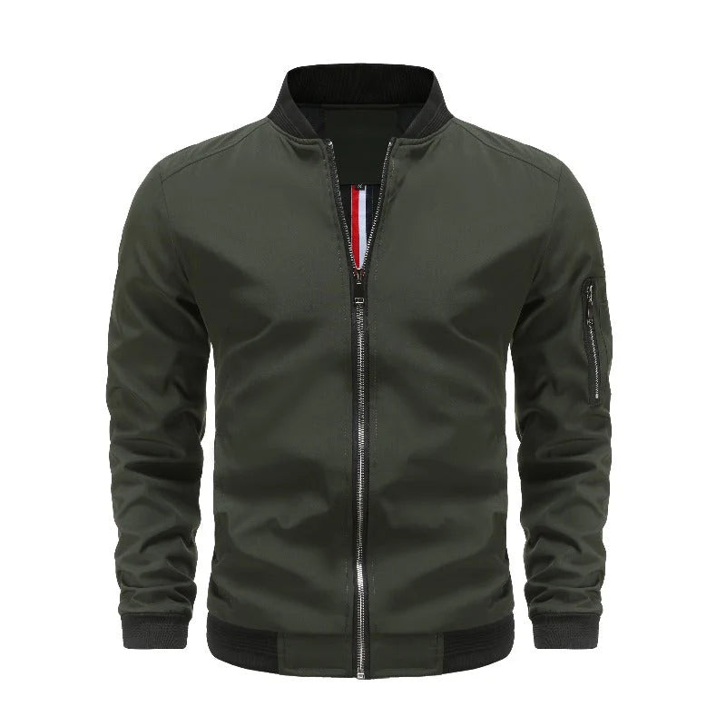 Utility Sleeve Pocket Regular Fit Bomber Jacket