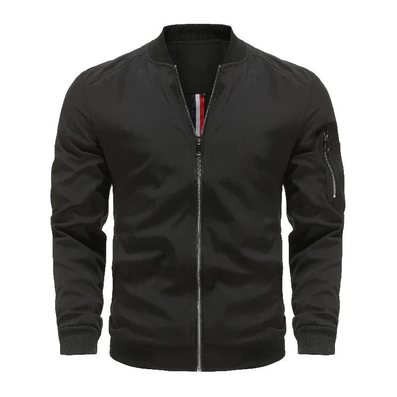 Utility Sleeve Pocket Regular Fit Bomber Jacket