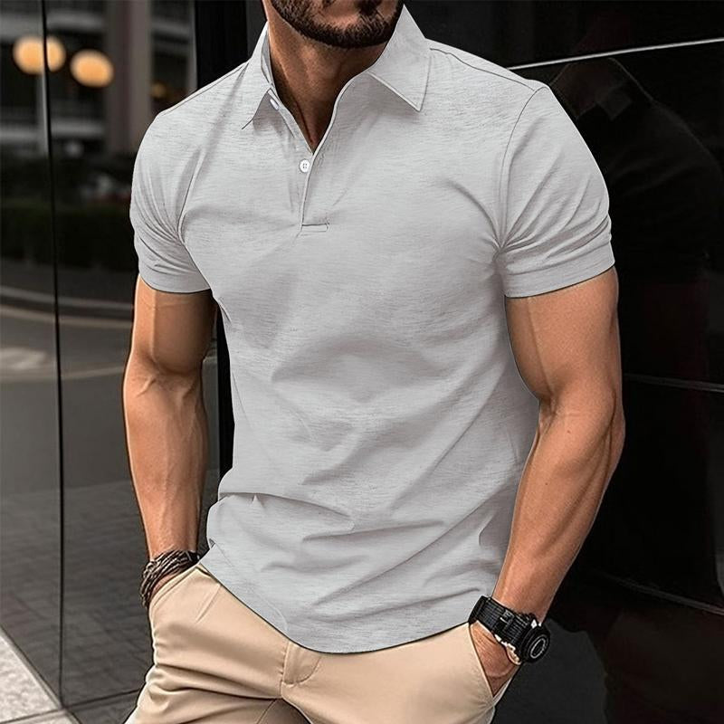 Men's Polo T-shirt - Slim Fit - Short Sleeves - Classic Collar - Casual Smart Look