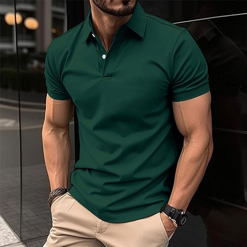 Men's Polo T-shirt - Slim Fit - Short Sleeves - Classic Collar - Casual Smart Look