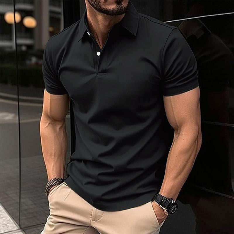 Men's Polo T-shirt - Slim Fit - Short Sleeves - Classic Collar - Casual Smart Look
