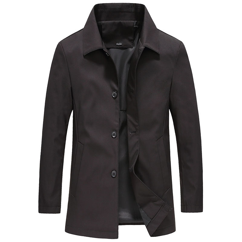 Tailored Fit Cotton Blend Trench Coat