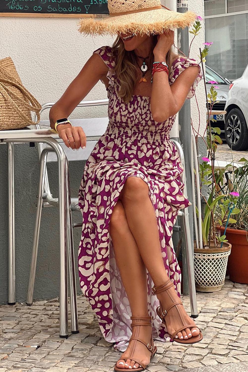 Women's Maxi Dress - Strapless Design - Smocked Waist - Long Flowy Fit