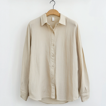 Linen Relaxed Fit Long Sleeve Shirt