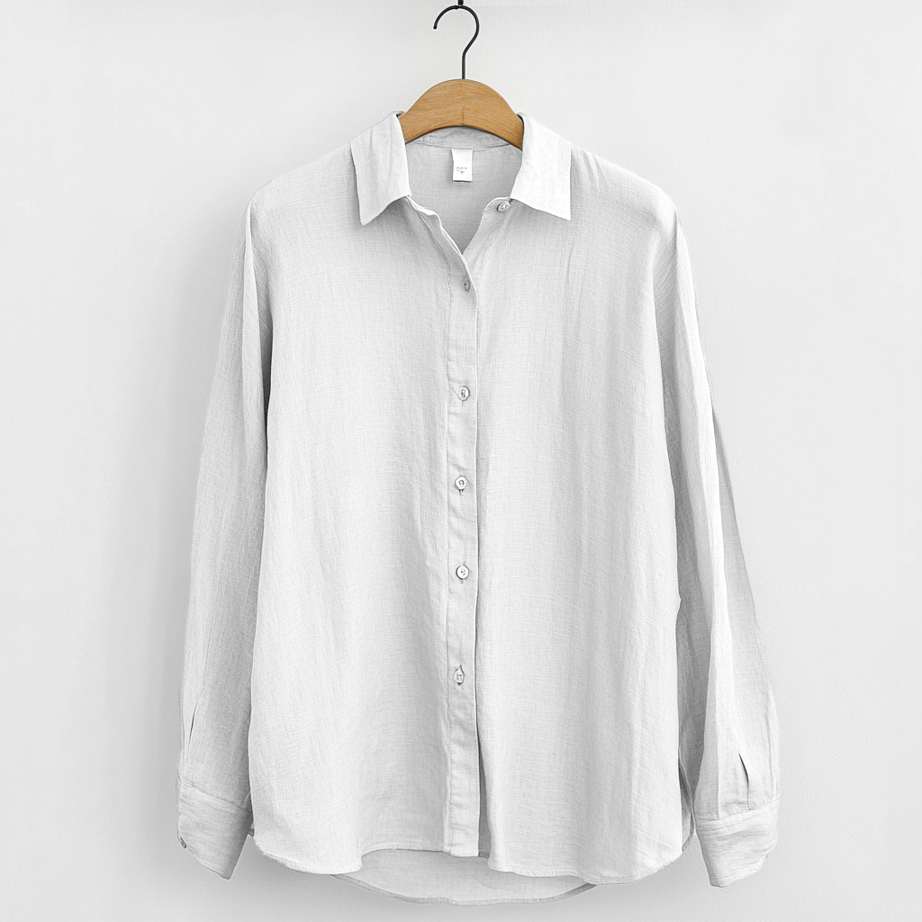 Linen Relaxed Fit Long Sleeve Shirt