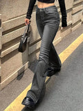 Women's Jeans - High Waist - Flared Fit - 5-Pocket Design in Denim