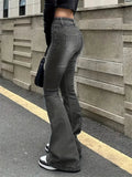 Women's Jeans - High Waist - Flared Fit - 5-Pocket Design in Denim