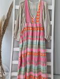Women's Maxi Dress – Bohemian Style – Loose Fit – Long Sleeves – Lightweight Breathable Fabric