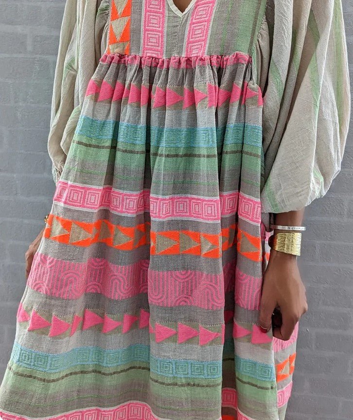 Women's Maxi Dress – Bohemian Style – Loose Fit – Long Sleeves – Lightweight Breathable Fabric