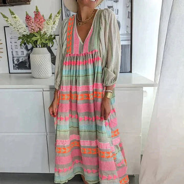 Lightweight Breathable Loose Long Sleeve Maxi Dress