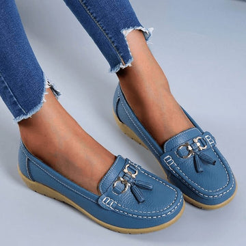 Dame Loafers - Ægte Læder - Blød Sål - Slip-on Komfort