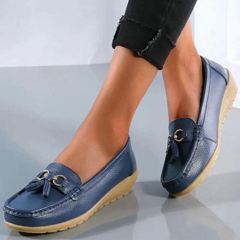 Dame Loafers - Ægte Læder - Blød Sål - Slip-on Komfort