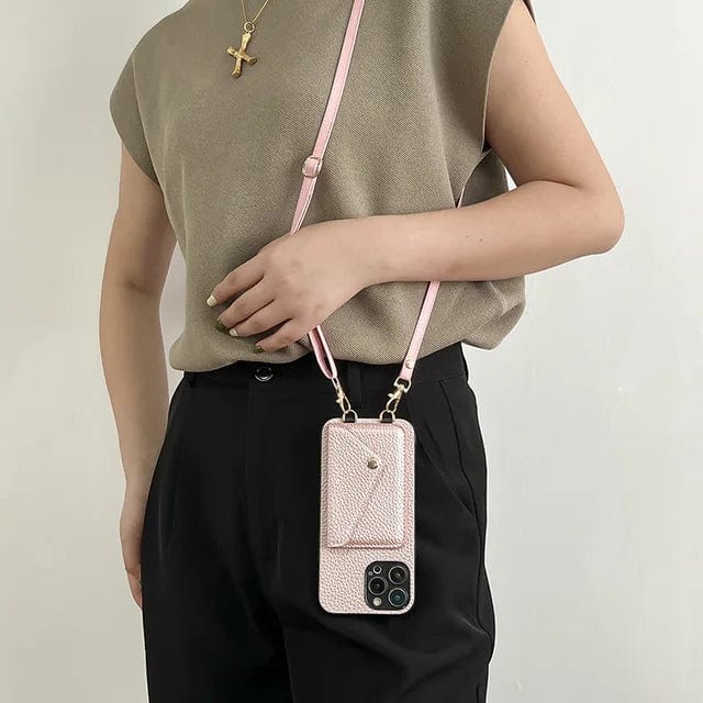 Leather Card Pocket Crossbody Phone Case
