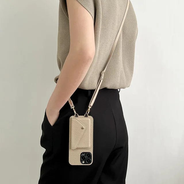 Leather Card Pocket Crossbody Phone Case