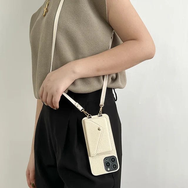 Leather Card Pocket Crossbody Phone Case