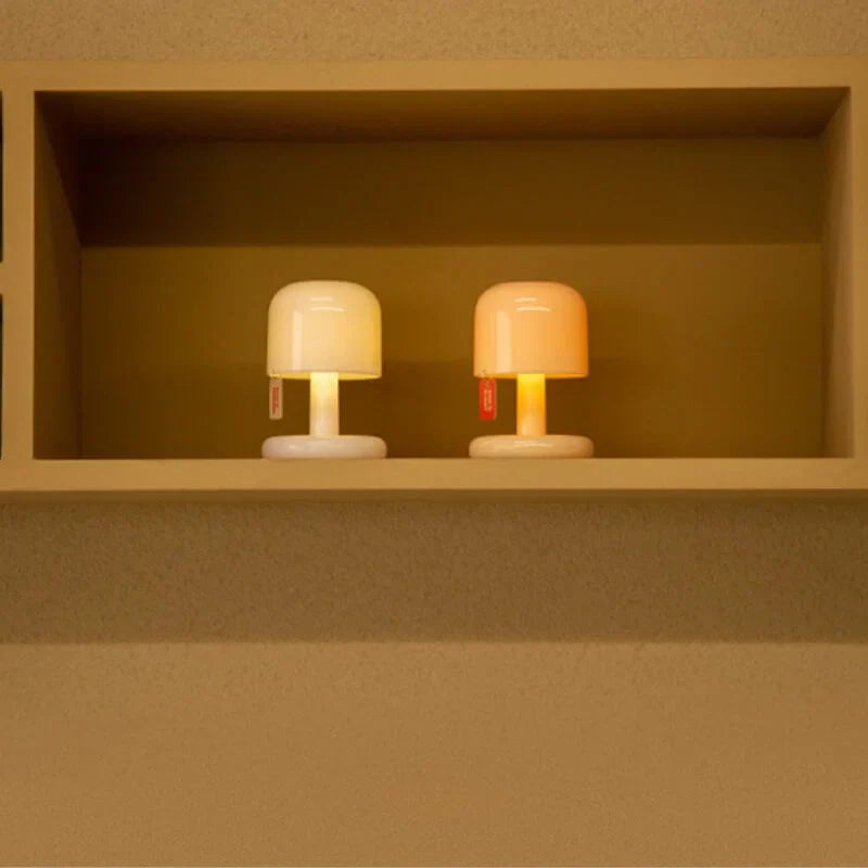 Minimalist Portable Mushroom Shade Mini Table Lamp