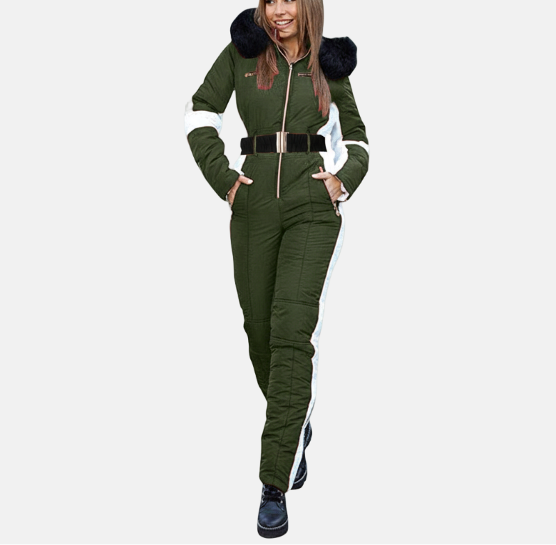 Belted One-Piece - Winter Outdoor Wear Ski Suit
