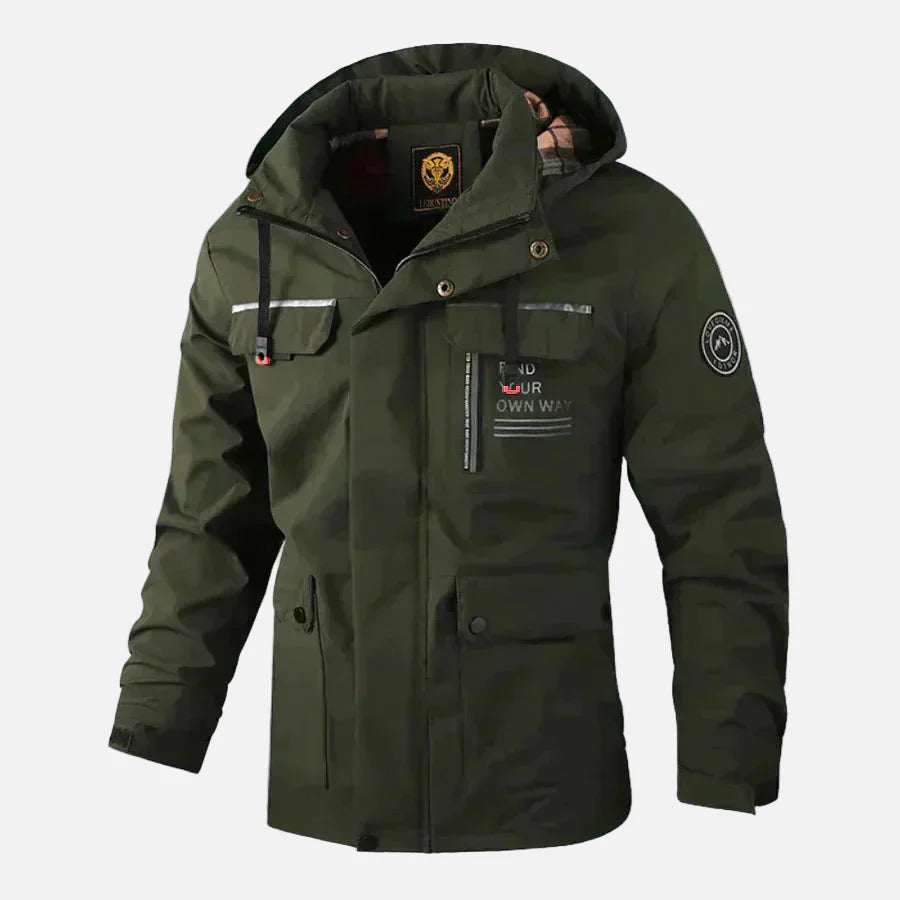 Woven Blend Hip Length Hooded Jacket