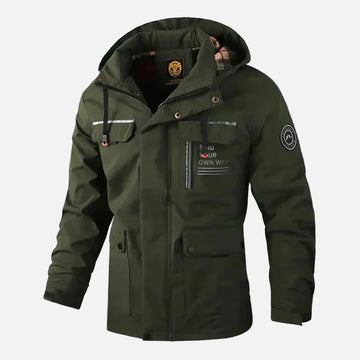 Woven Blend Hip Length Hooded Jacket