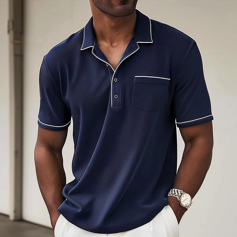Herre Polo Shirt - Åndbart Bomuld - Klassisk Krave - Kort Ærme - Regular Fit
