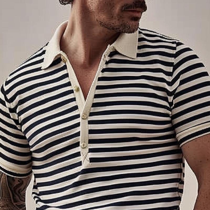 Striped Slim Regular Fit Polo T-shirt