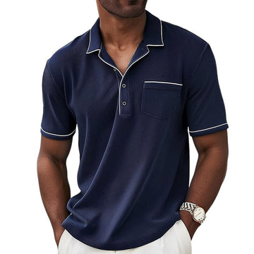 Herre Polo Shirt - Åndbart Bomuld - Klassisk Krave - Kort Ærme - Regular Fit