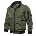 Men's Bomber Jacket – Wind-Resistant Lightweight Fabric – Relaxed Fit – Zipper and Ribbed Edges