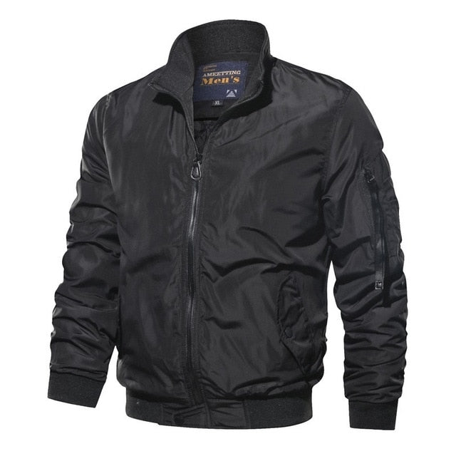 Wind-Resistant Lightweight Relaxed Fit Bomber Jacket