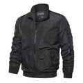 Men's Bomber Jacket – Wind-Resistant Lightweight Fabric – Relaxed Fit – Zipper and Ribbed Edges