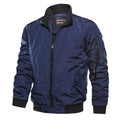 Men's Bomber Jacket – Wind-Resistant Lightweight Fabric – Relaxed Fit – Zipper and Ribbed Edges