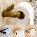 Brushed Brass Wall-Mounted Single-Arm Toilet Paper Holder