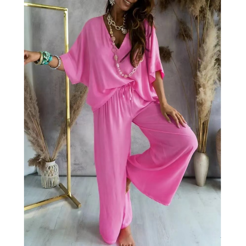 Soft Breathable Oversize Wide Loungewear Set