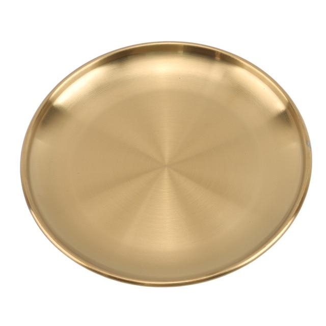 Brass-Plated Nested Serving Plates