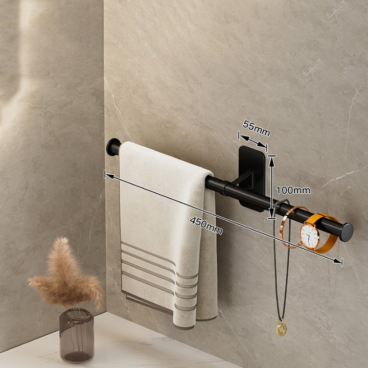 Minimalist Wall-Mounted Towel Bar