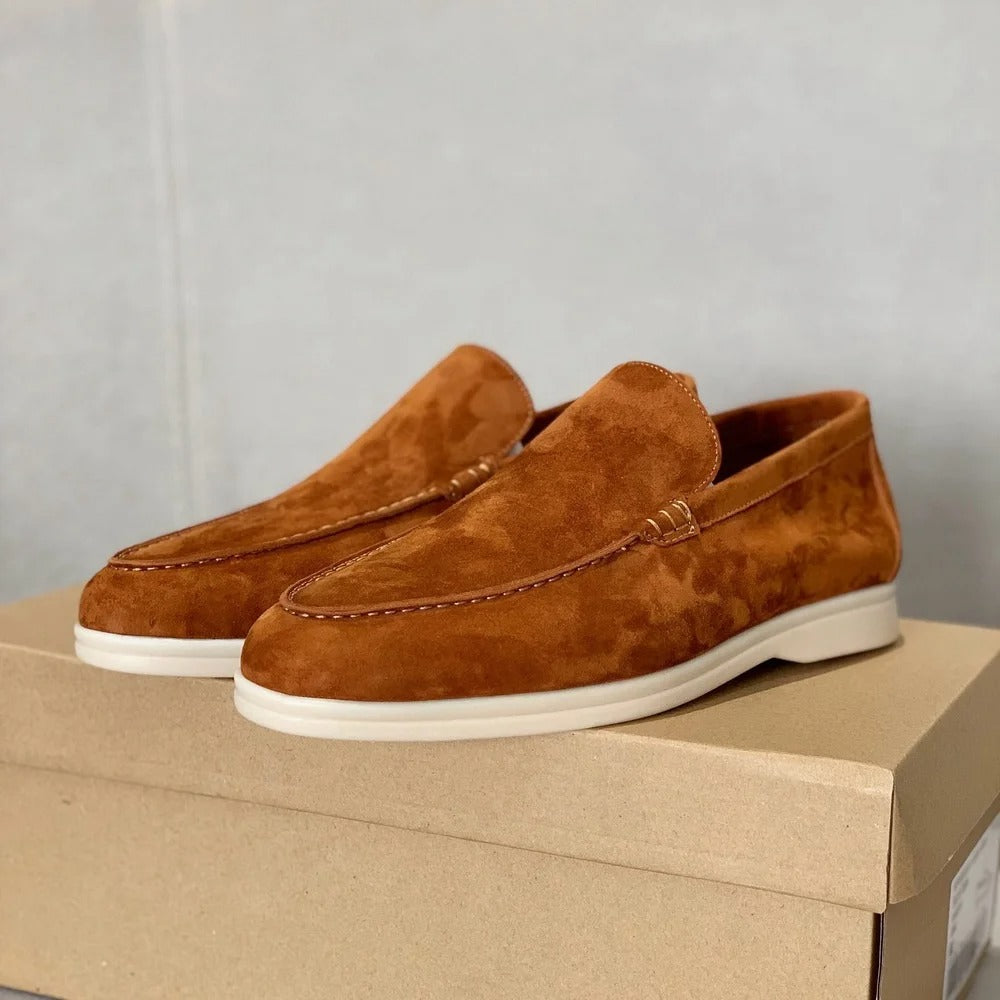 Suede Slip-On Streamlined Fit Loafers