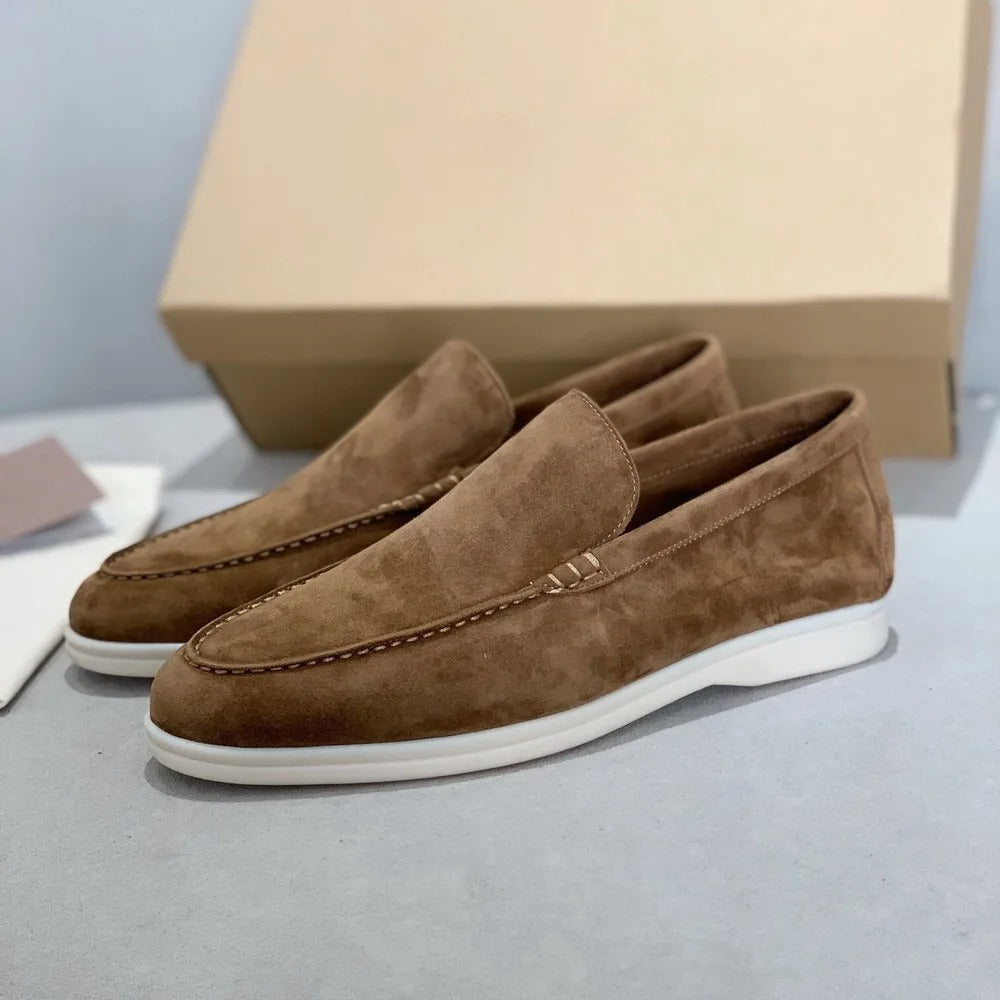 Suede Slip-On Streamlined Fit Loafers