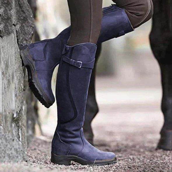 Waterproof Leather Knee-High Non-Slip Boots